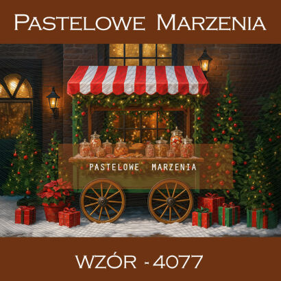 Tło fotograficzne na Boże Narodzenie z straganem t_4077