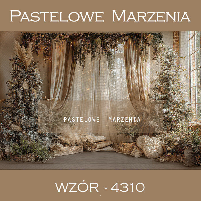 Tło fotograficzne na Boże Narodzenie ukazujące wnętrze t_4310