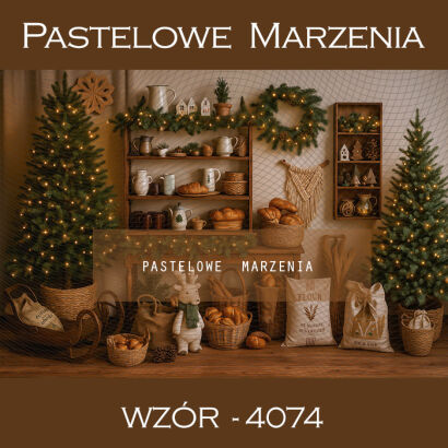 Tło fotograficzne na Boże Narodzenie z choinkami t_4074
