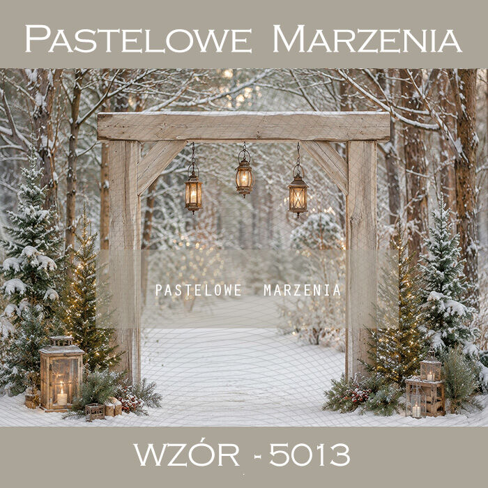 Christmas photographic backdrop with gate t_5013