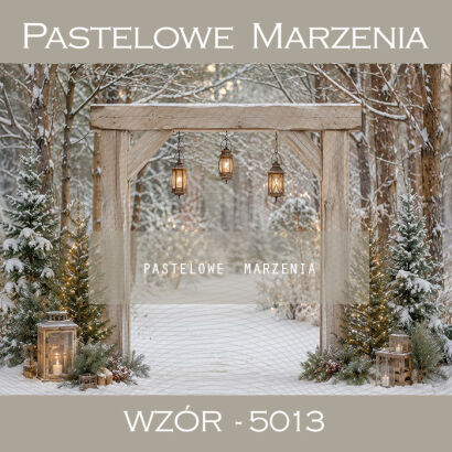 Christmas photographic backdrop with gate t_5013