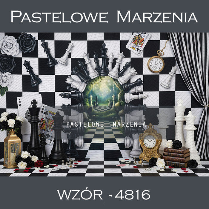 Tło fotograficzne urodzinowe z szachami t_4816