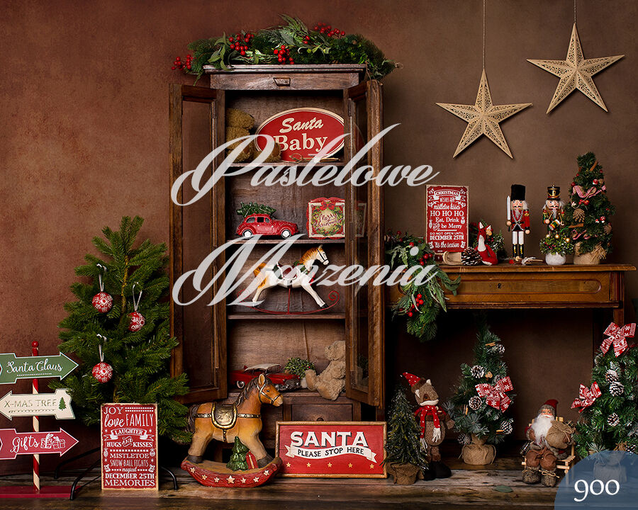 Photographic backdrop for Christmas showing interior t_900