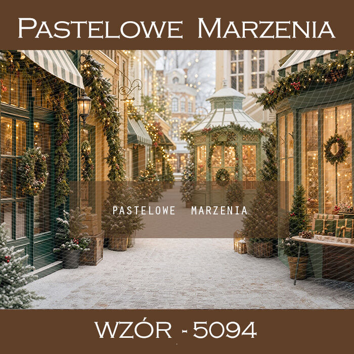 Christmas photographic background with an alley t_5094
