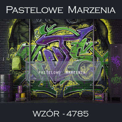 Tło fotograficzne szkolne z graffitti t_4785