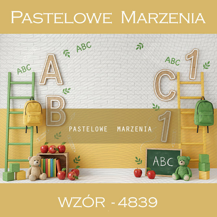 Preschool photographic background with letters t_4839