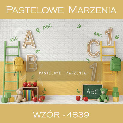 Tło fotograficzne przedszkolne z literami t_4839