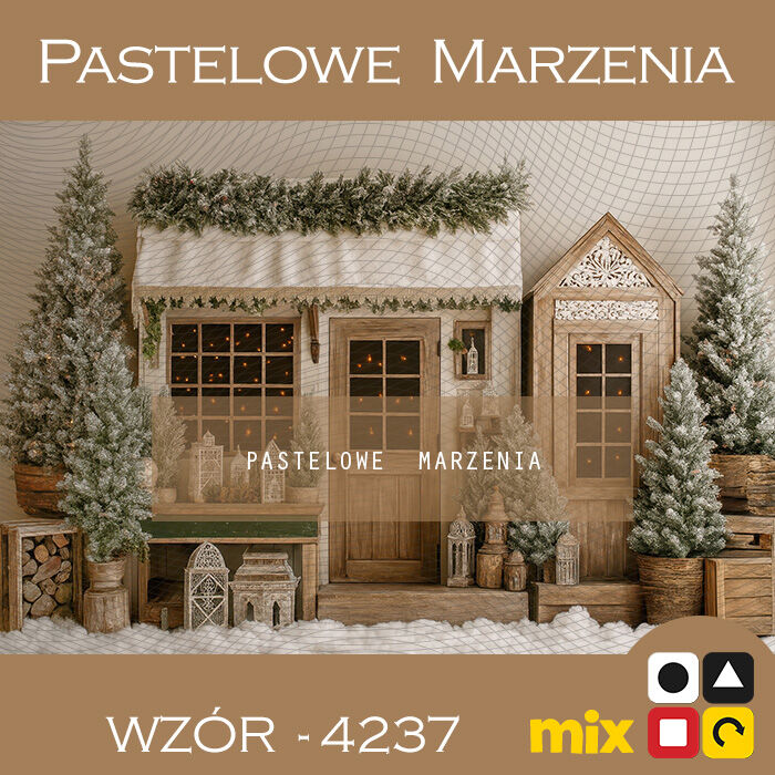 Christmas Photo Background with Stall t_4237