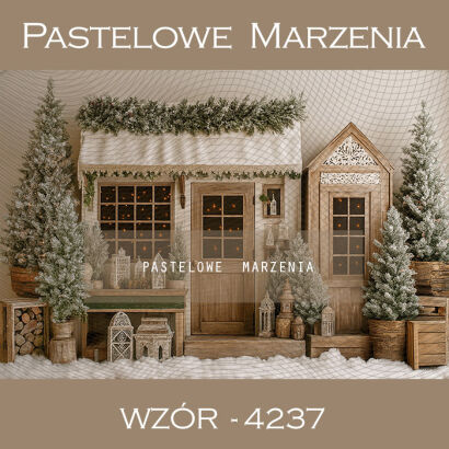 Christmas Photo Background with Stall t_4237