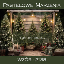 Photographic backdrop for Christmas with Christmas trees t_2138