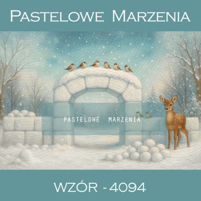 Tło fotograficzne na Boże Narodzenie z igloo t_4094