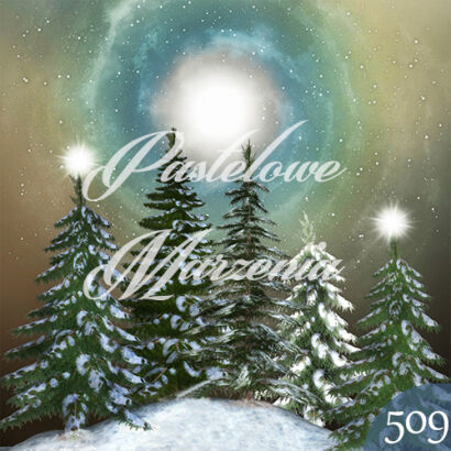 Photographic backdrop for Christmas with Christmas trees t_509