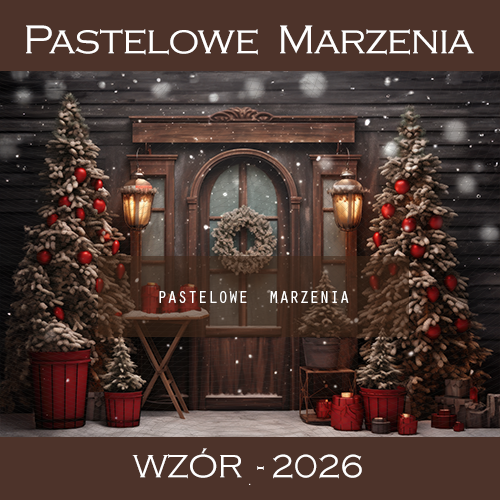 Photographic backdrop for Christmas with brown doors t_2026