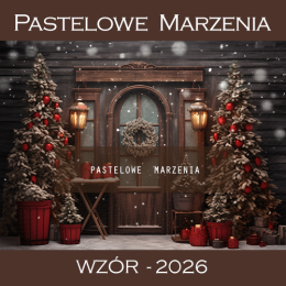 Photographic backdrop for Christmas with brown doors t_2026