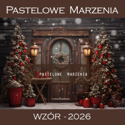 Photographic backdrop for Christmas with brown doors t_2026