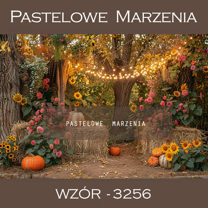 Photographic autumn backdrop with pumpkins t_3256