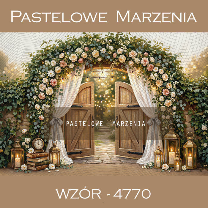 Tło fotograficzne letnie z bramą t_4770