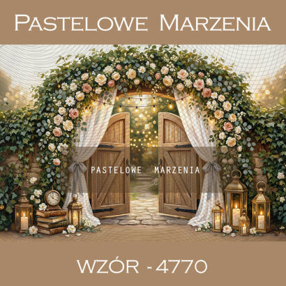 Tło fotograficzne letnie z bramą t_4770