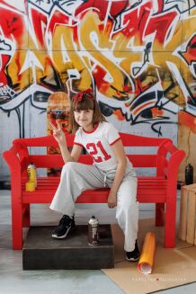 School photographic background with graffiti t_4723 - 9