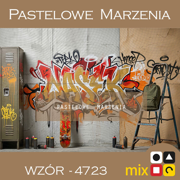 School photographic background with graffiti t_4723