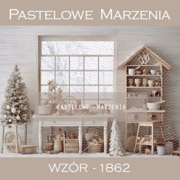 Photographic backdrop for Christmas with a beige kitchen t_1862