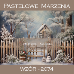 Photographic backdrop for Christmas with brown fence t_2074