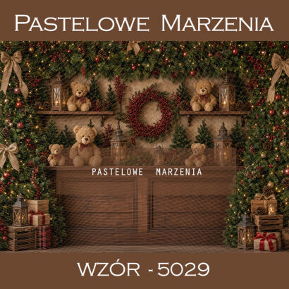 Christmas photographic backdrop with headrest t_5029
