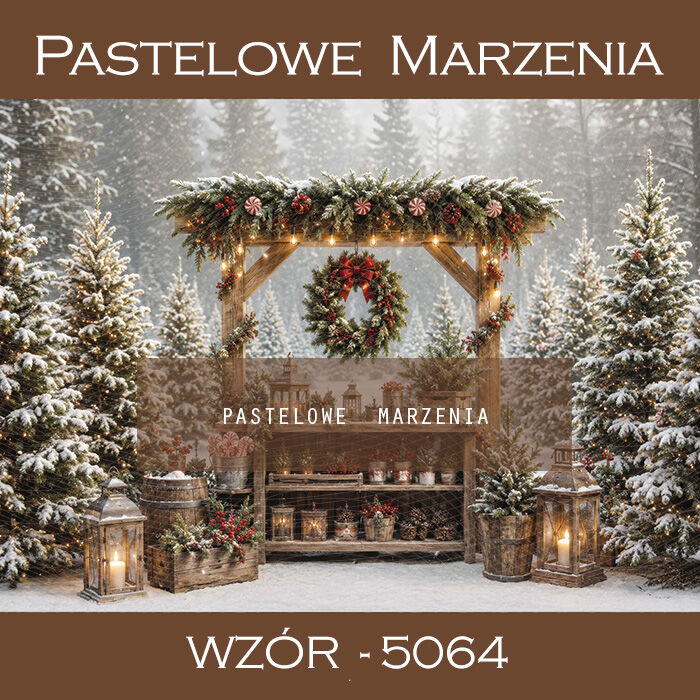 Christmas Photography Background with Market Stall t_5064