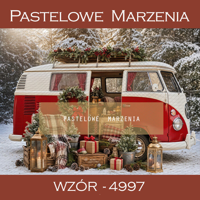 Christmas photographic backdrop with car t_4997