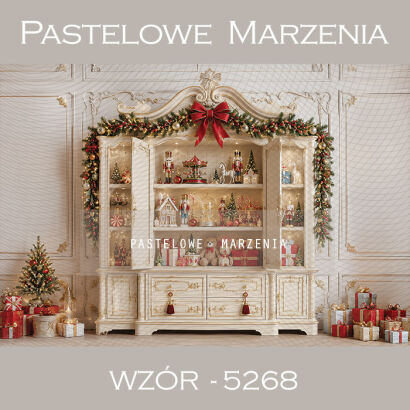 Tło fotograficzne na Boże Narodzenie z szafą t_5268