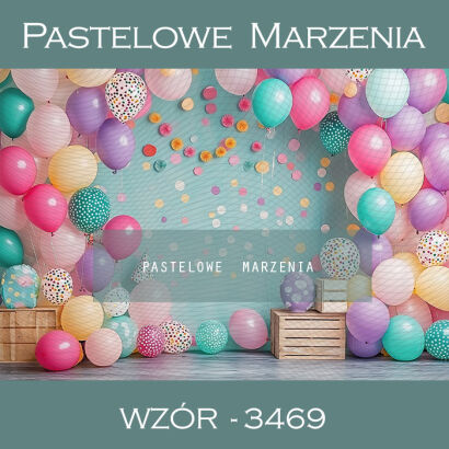 Tło fotograficzne karnawałowe z balonami t_3469