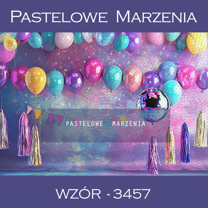 Photographic carnival backdrop with baloons t_3457