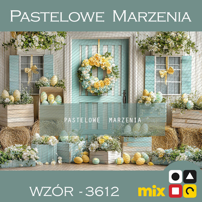 Photographic Easter backdrop with Easter eggs t_3612