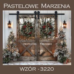 Photographic backdrop for Christmas with doors t_3220