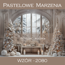 Photographic backdrop for Christmas in white t_2080
