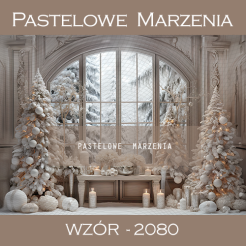 Photographic backdrop for Christmas in white t_2080