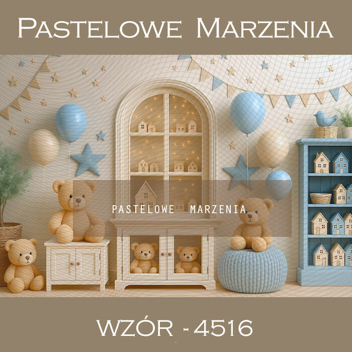 Tło fotograficzne urodzinowe z misiami t_4516