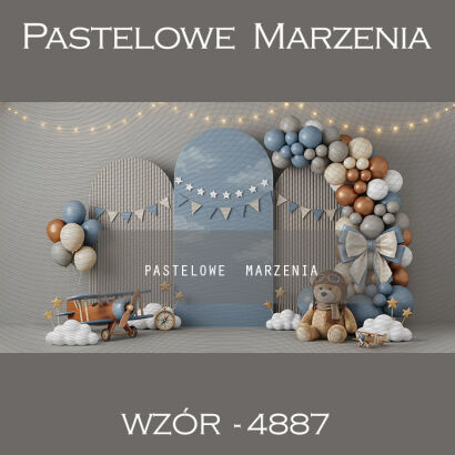 Tło fotograficzne urodzinowe z balonami t_4887