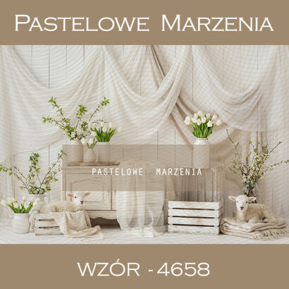 Tło fotograficzne wiosenne z barankami t_4658