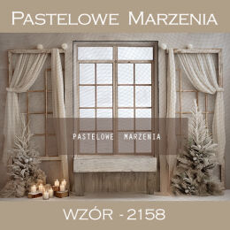 Photographic backdrop for Christmas with window t_2158