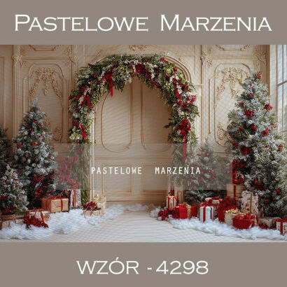 Tło fotograficzne na Boże Narodzenie z łukiem t_4298