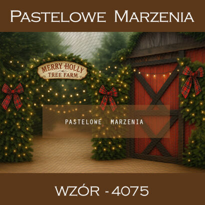 Tło fotograficzne na Boże Narodzenie z choinkami t_4075