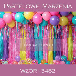 Photographic carnival backdrop with baloons t_3482