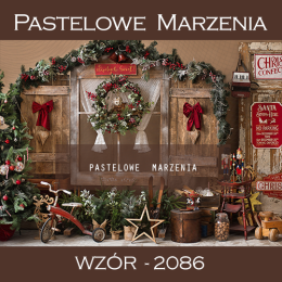Photographic backdrop for Christmas with Christmas ornaments t_2086