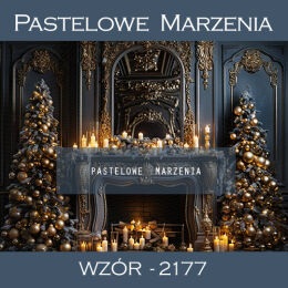 Photographic backdrop for Christmas, blue t_2177