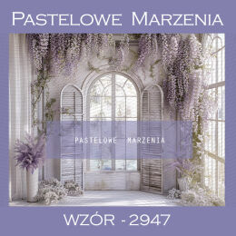 Photographic backdrop with window, flowers  t_2947