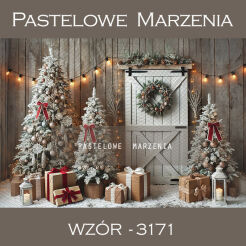 Photographic backdrop for Christmas with Christmas trees t_3171