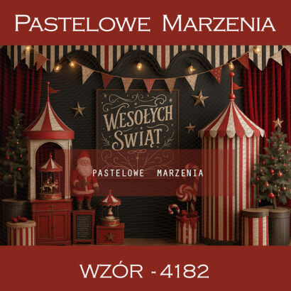 Tło fotograficzne na Boże Narodzenie z cyrkiem t_4182