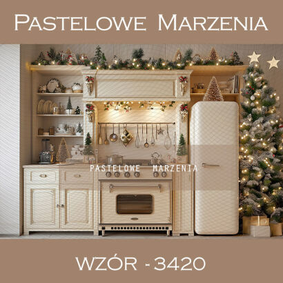 Photographic backdrop for Christmas with kitchen t_3420