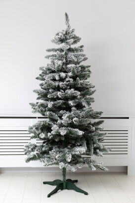 Snow-covered Christmas tree 210 cm